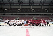 Saeimas komanda dāvā uzvaru Latvijas Hokeja federācijas komandai