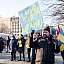 Ukrainas atbalsta mītiņš pie Brīvības pieminekļa