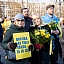 Ukrainas atbalsta mītiņš pie Brīvības pieminekļa