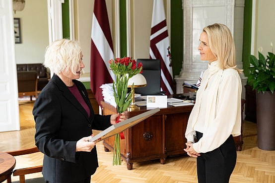 Daiga Mieriņa tiekas ar Bērnu slimnīcas fonda valdes priekšsēdētāju