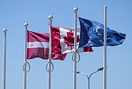 The Speaker of the Saeima, Members of the Presidium and MPs visit the Canadian military base "Ceri"